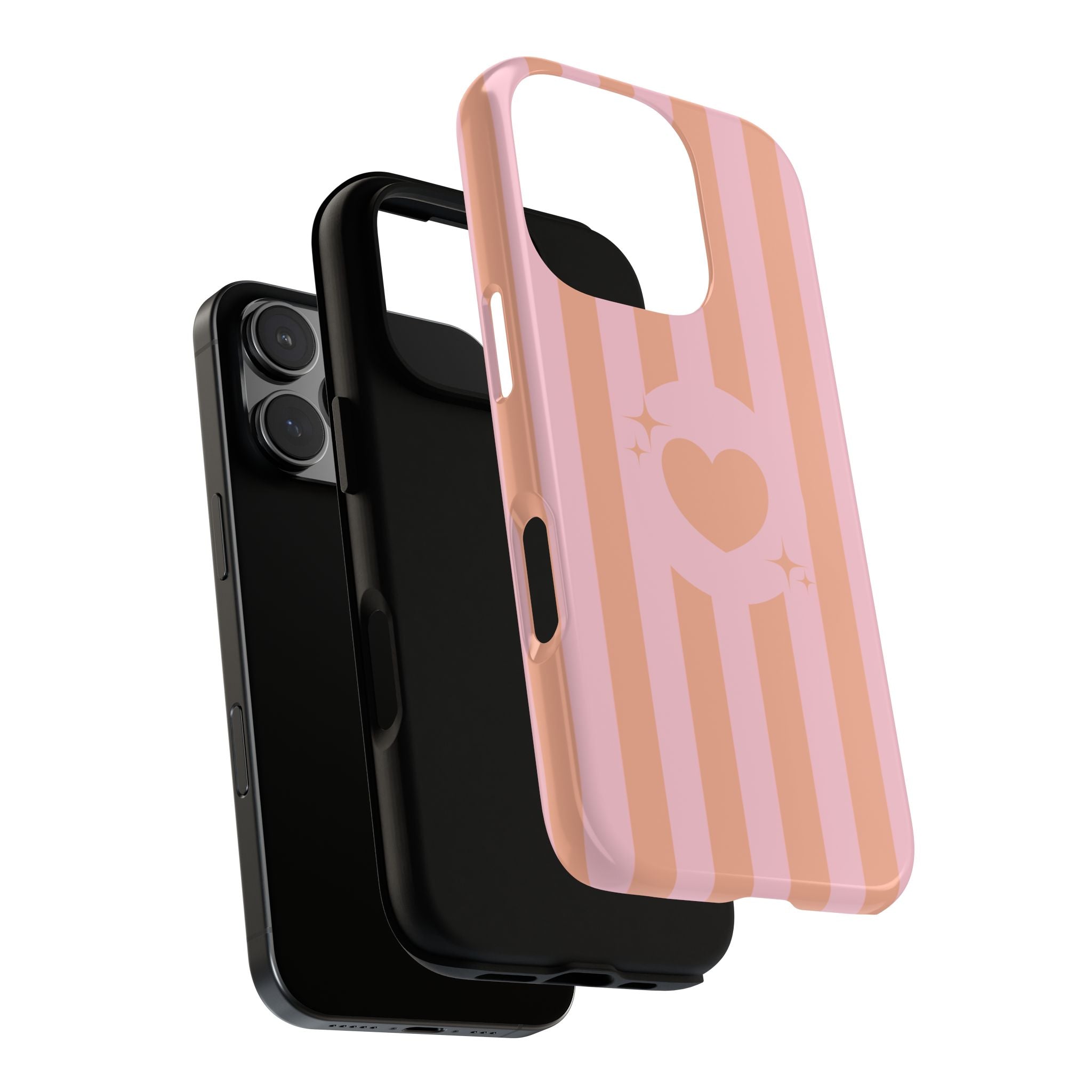 Princess Pink Striped Heart