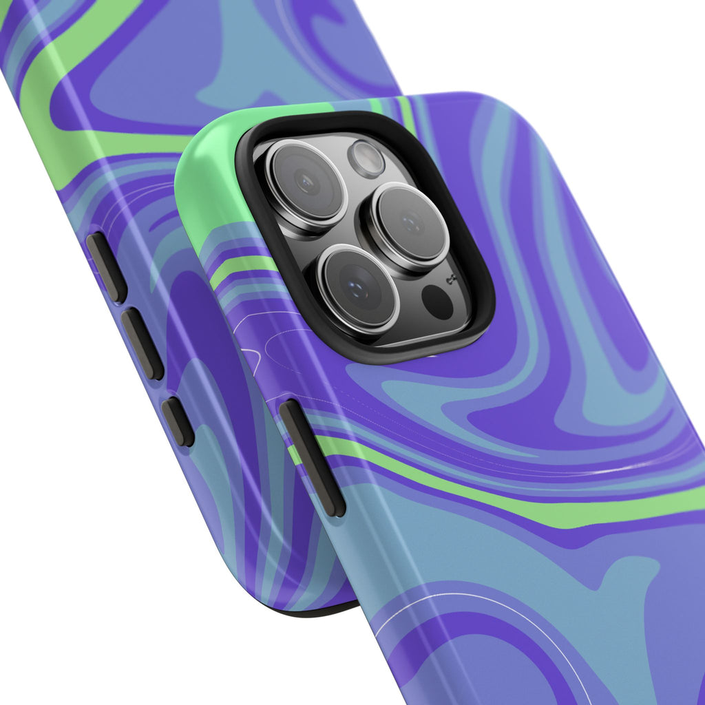 Purple & Lime Marble Swirl