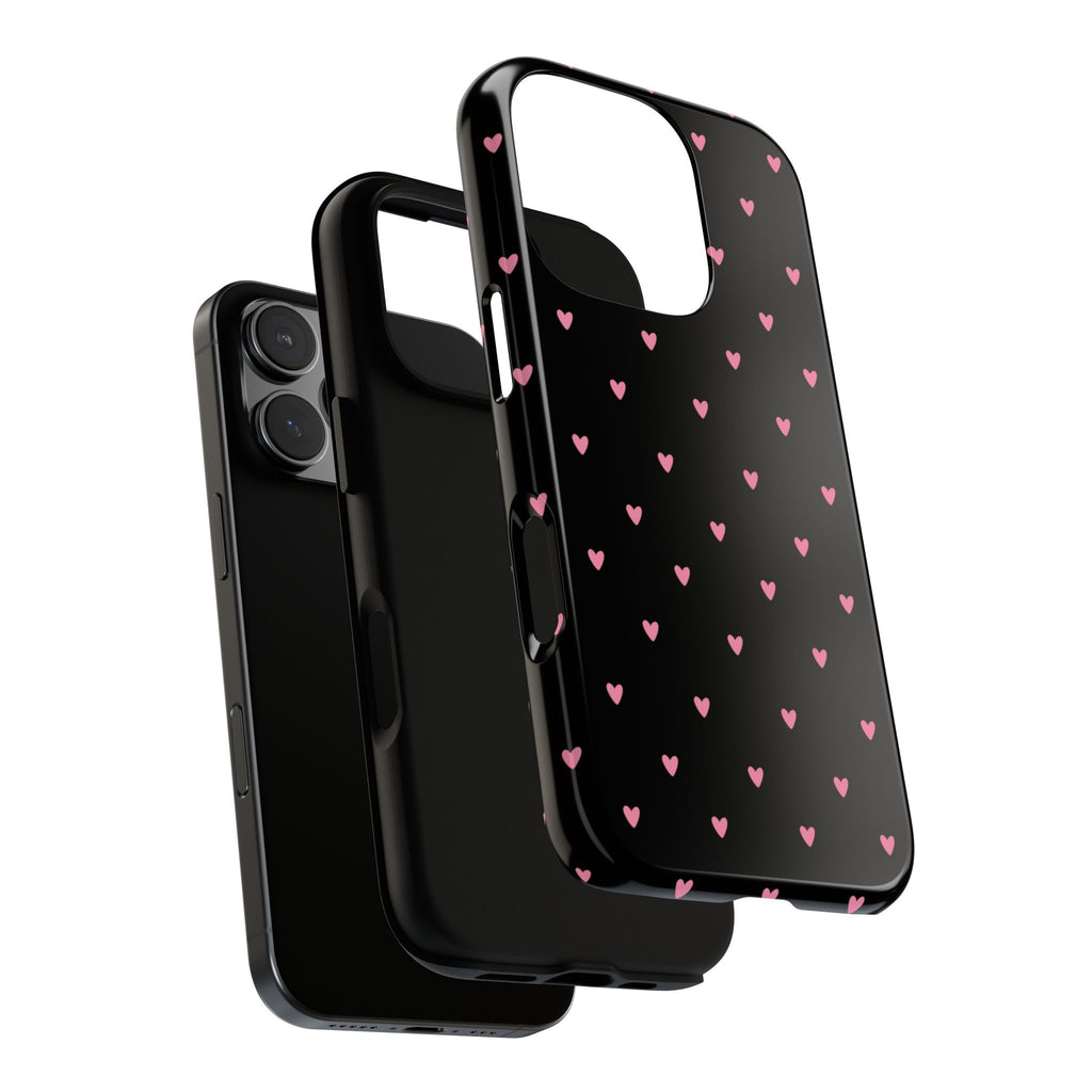 Black & Pink Heart Pattern