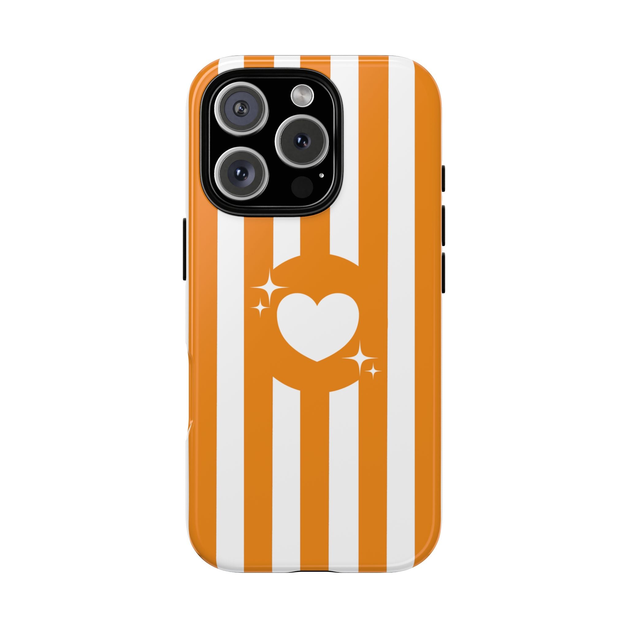 Orange Striped Heart