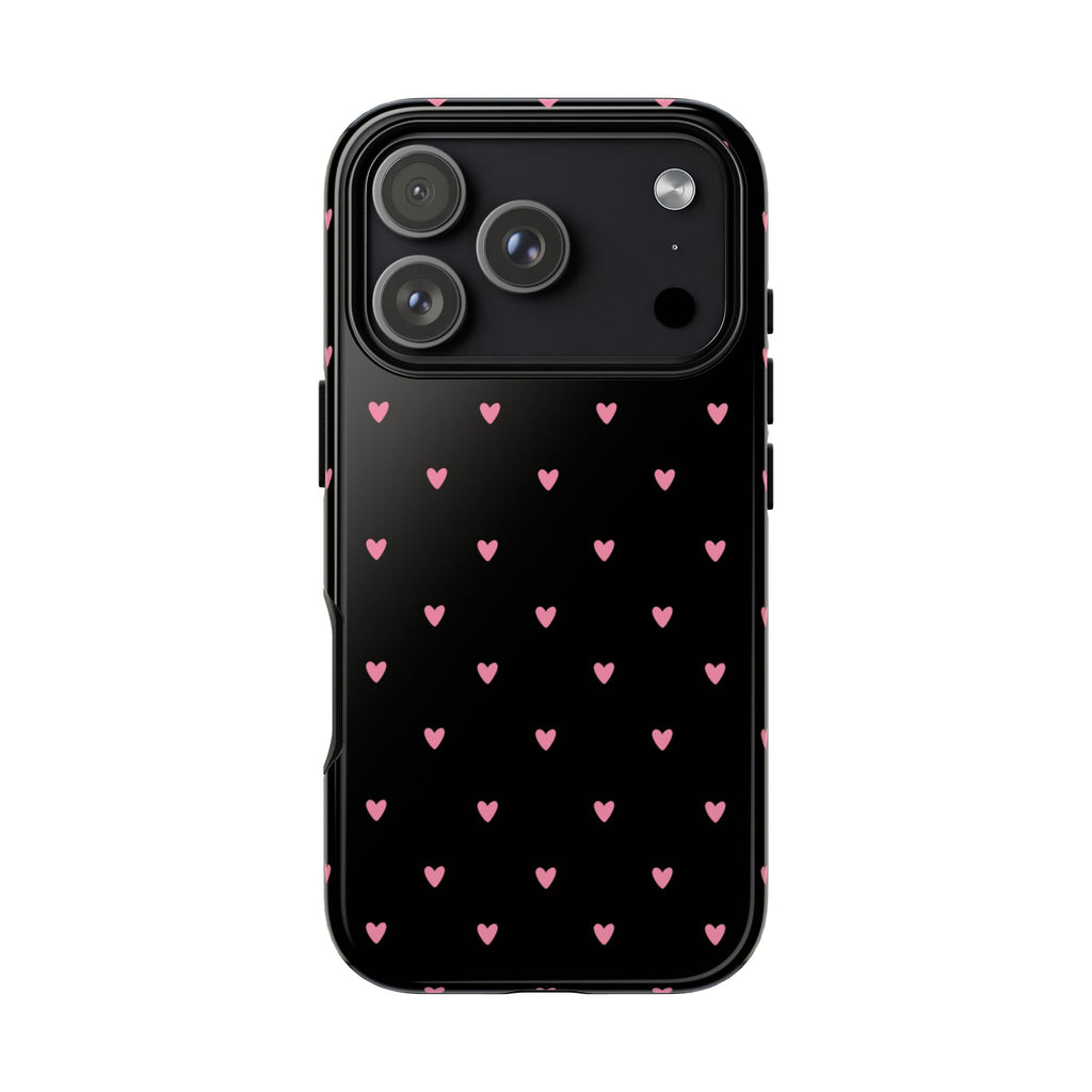 Black & Pink Heart Pattern
