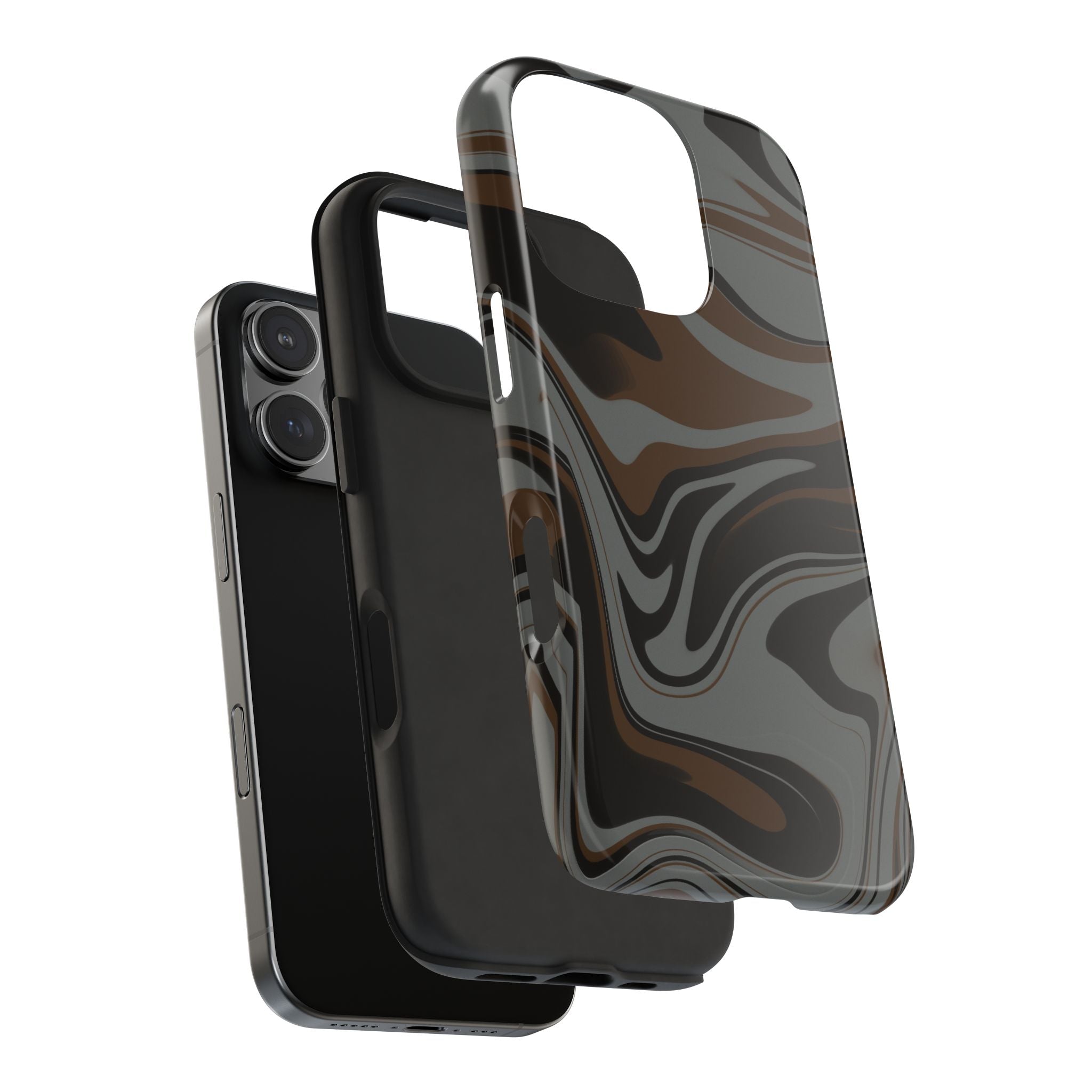 Marbled Chocolate & Brown Swirl