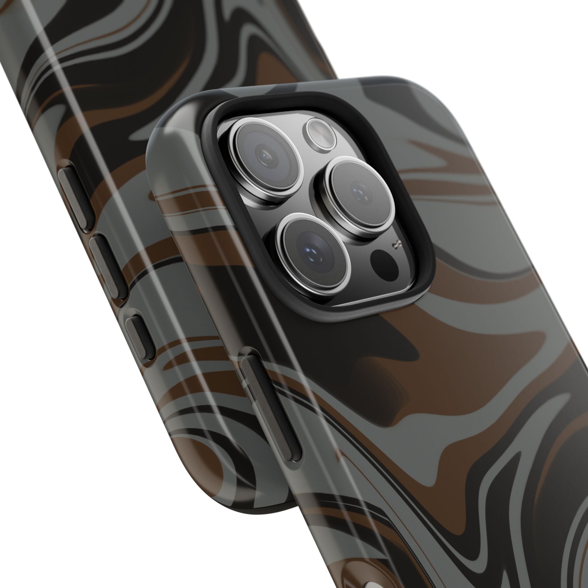 Marbled Chocolate & Brown Swirl