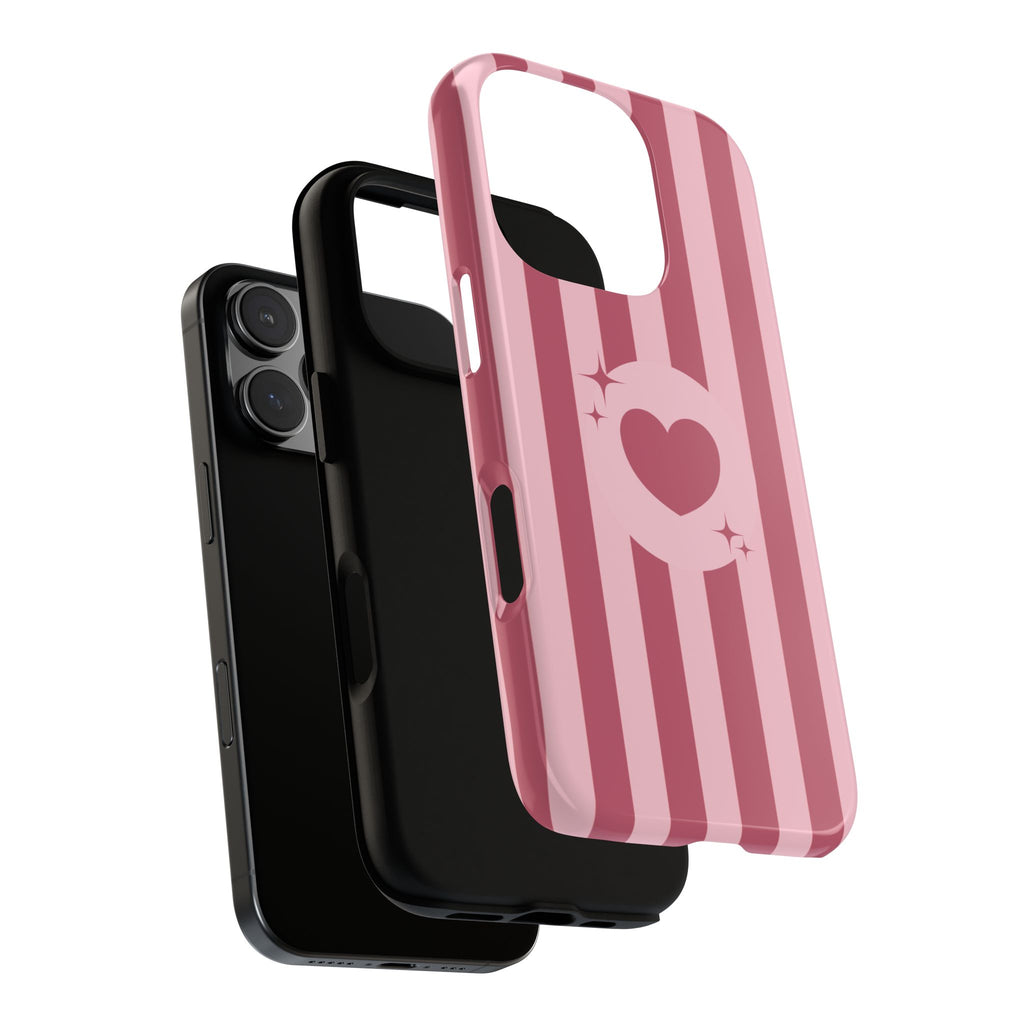 Pink Stripe Heart
