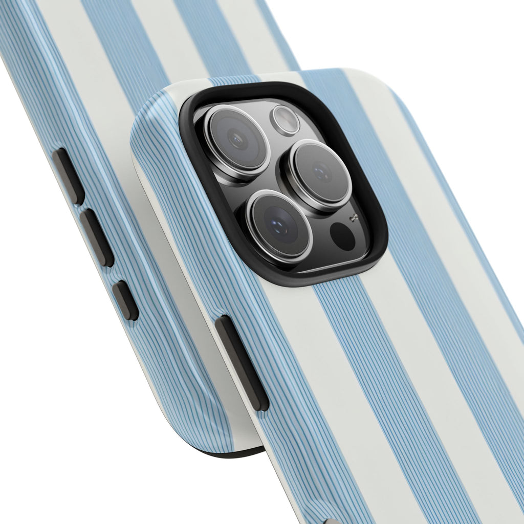 Striped Pastel Blue & White