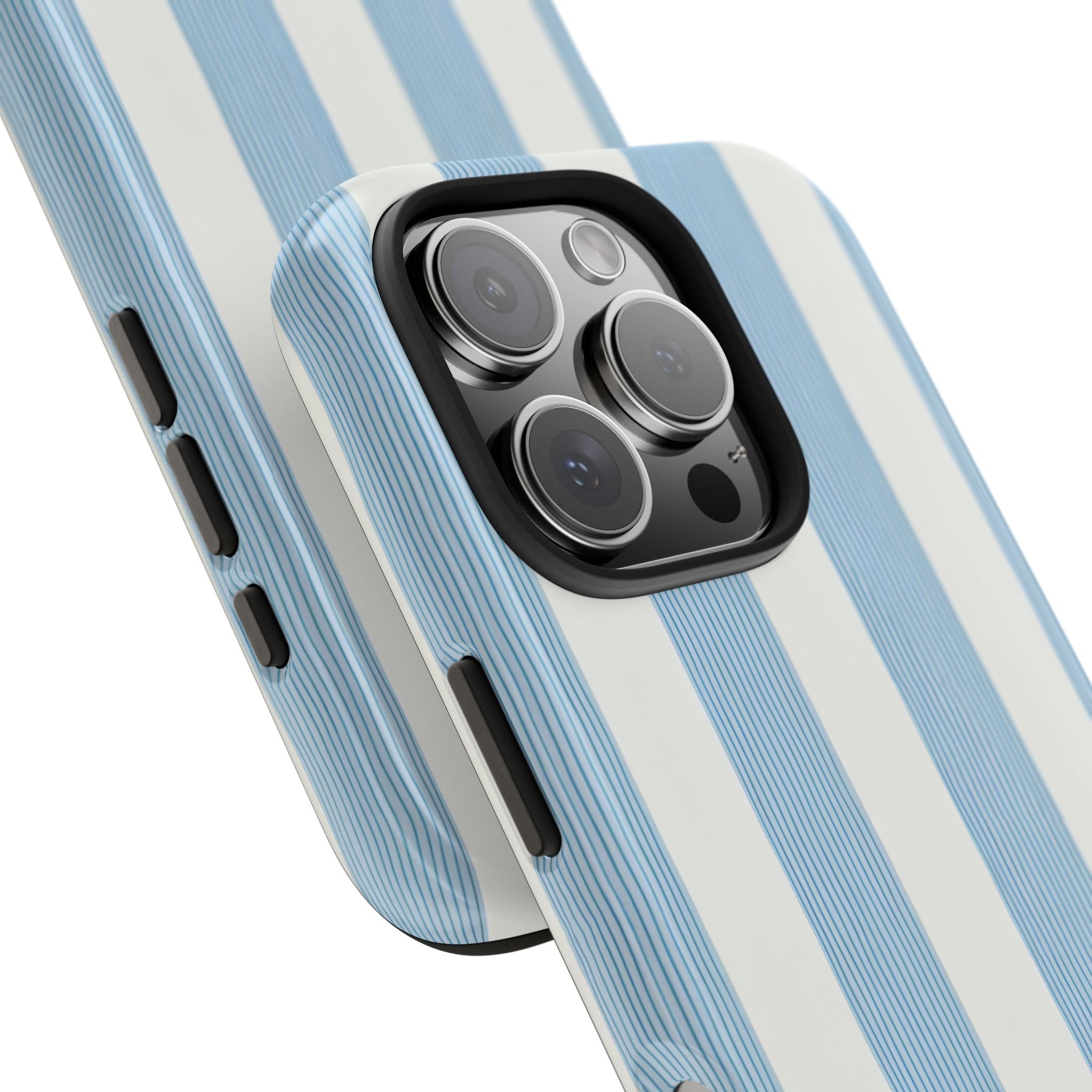 Striped Pastel Blue & White