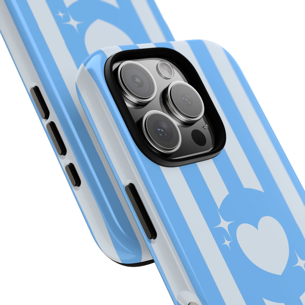 Blue Striped Heart