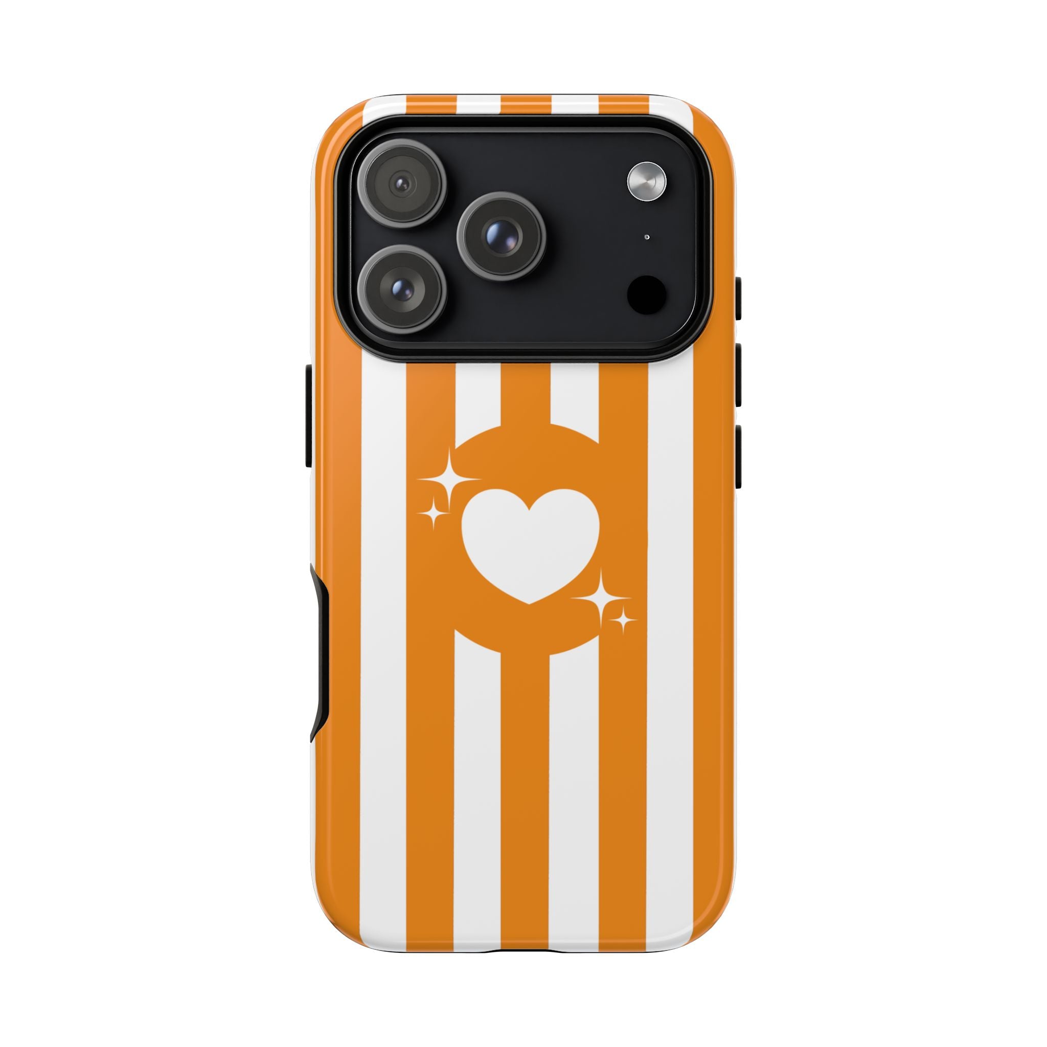 Orange Striped Heart