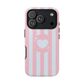 Pastel Pink Striped Heart