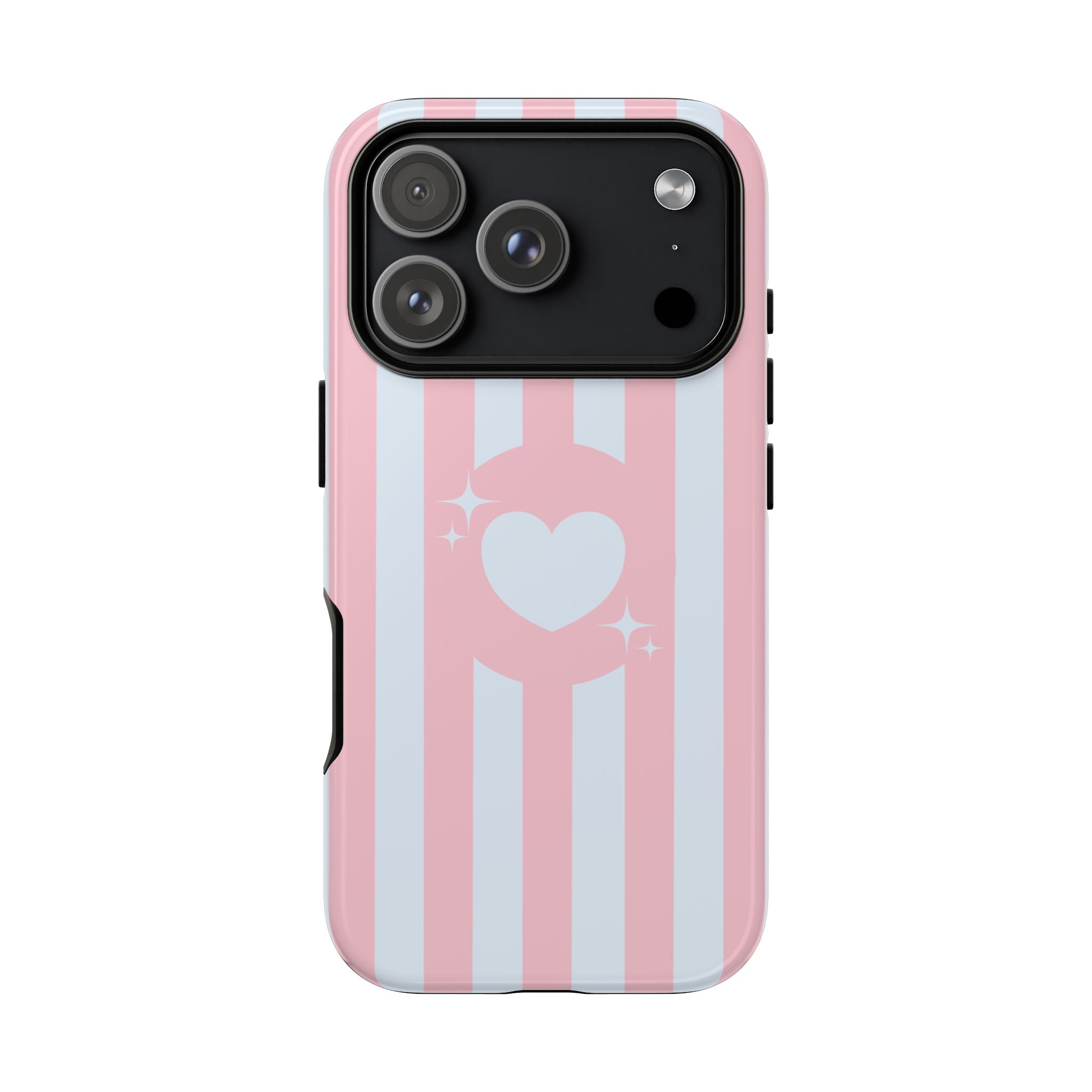 Pastel Pink Striped Heart