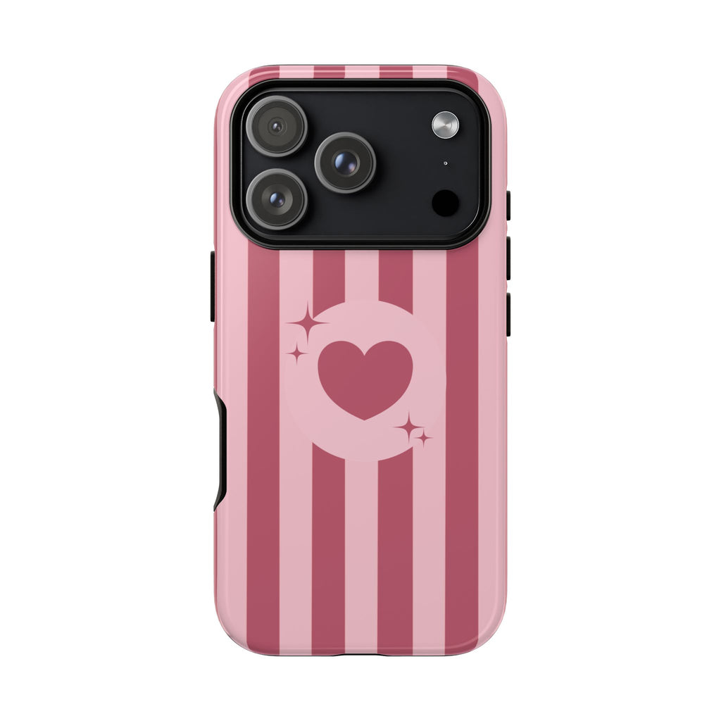 Pink Stripe Heart