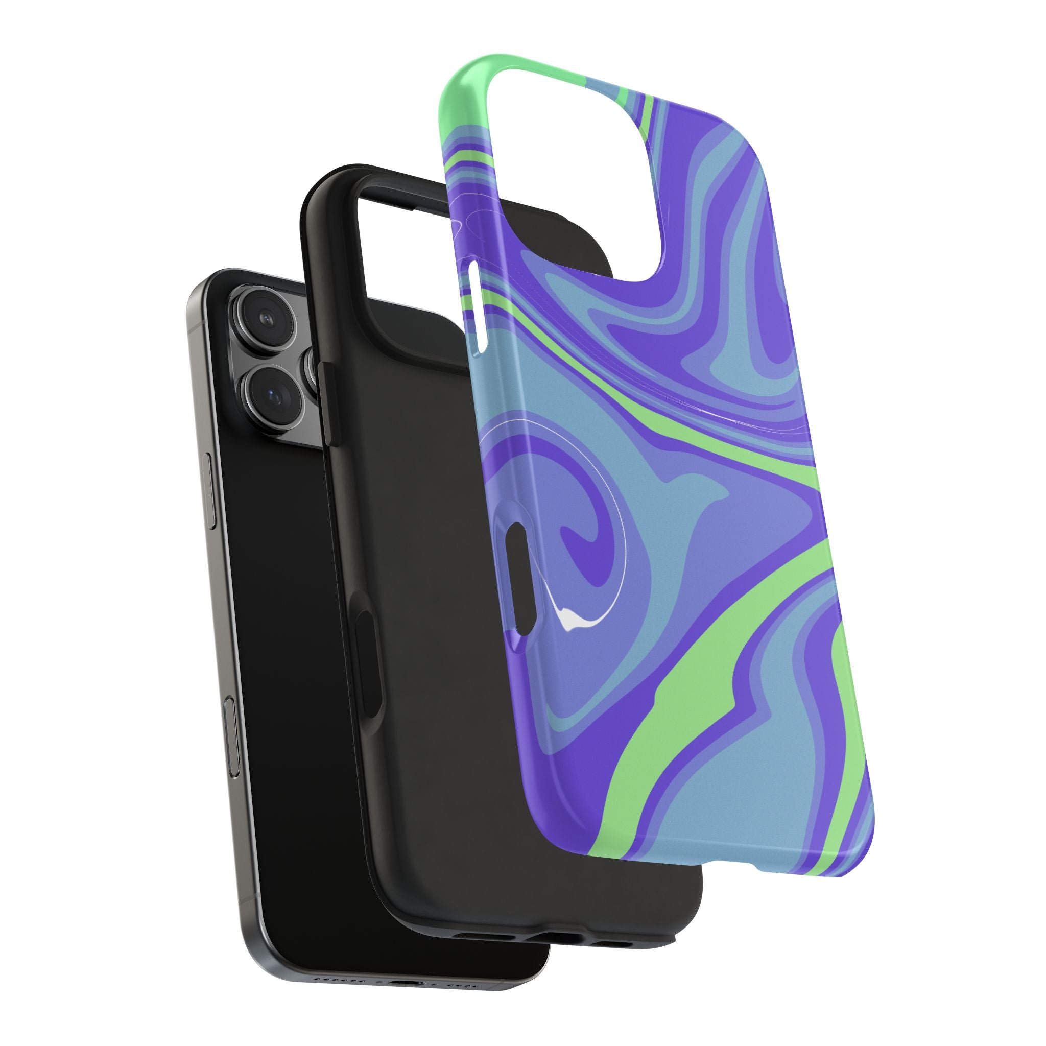 Purple & Lime Marble Swirl