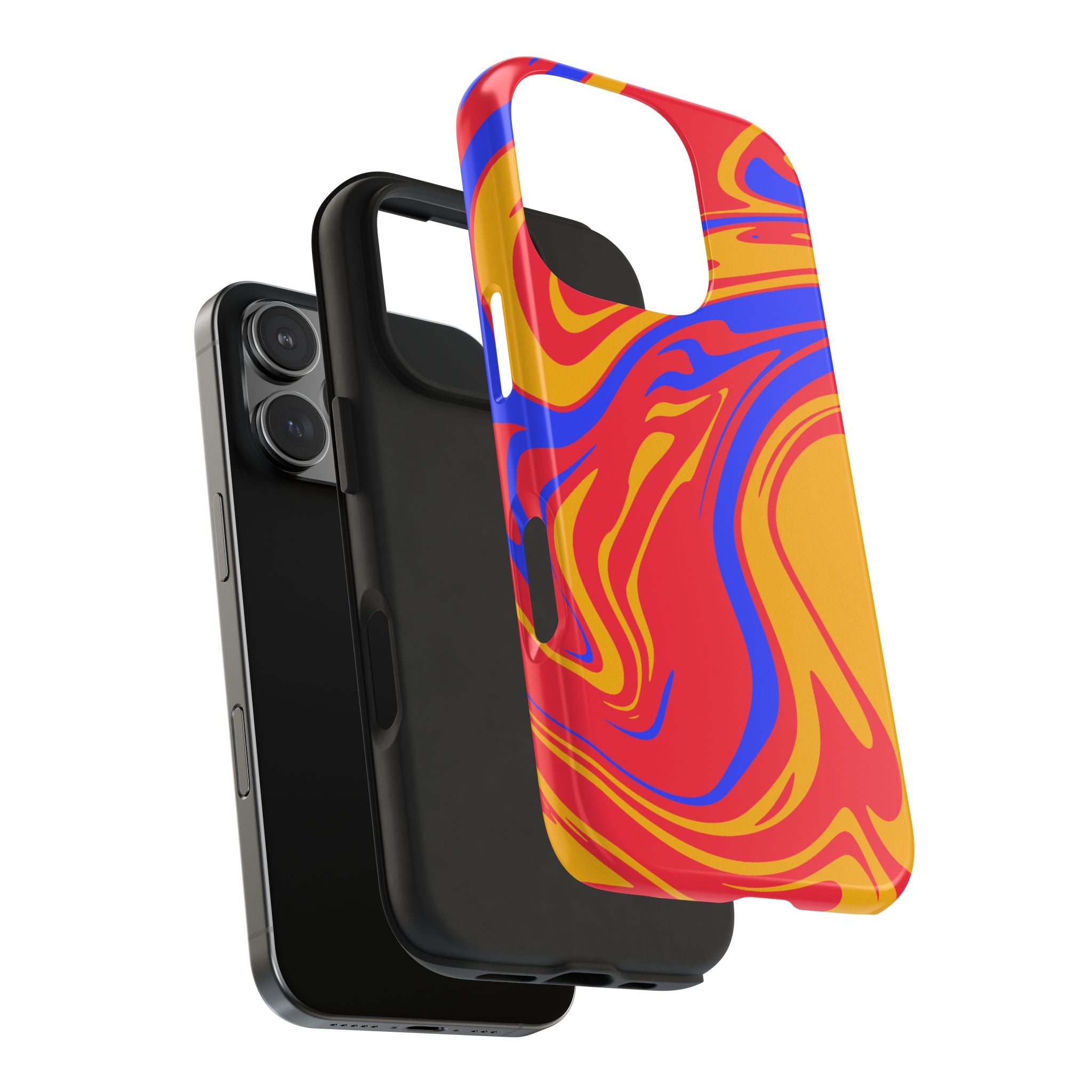 Vibrant Marbled Flame Swirl