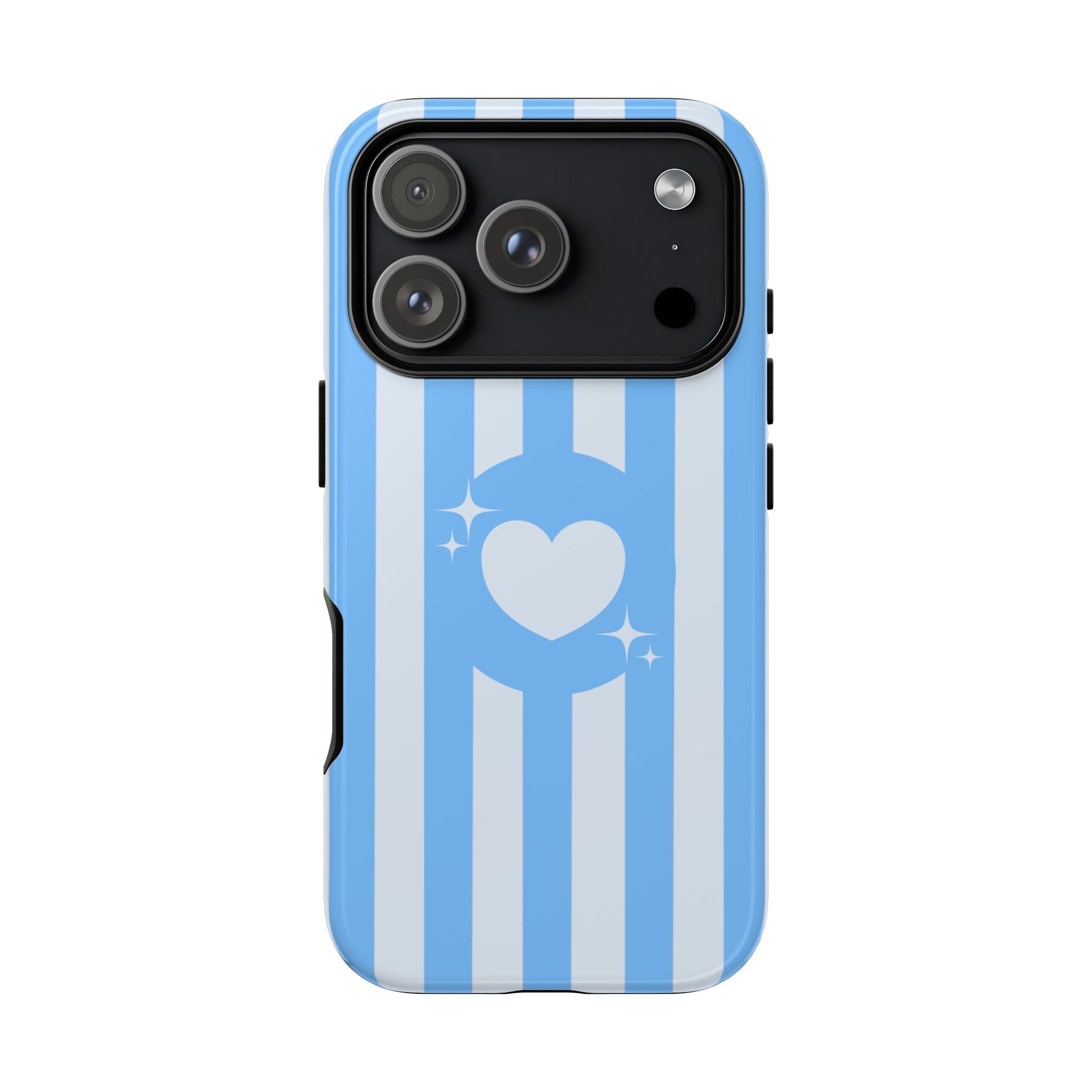 Blue Striped Heart