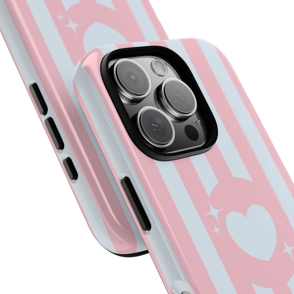Pastel Pink Striped Heart
