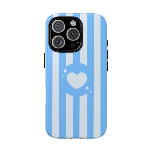 Blue Striped Heart