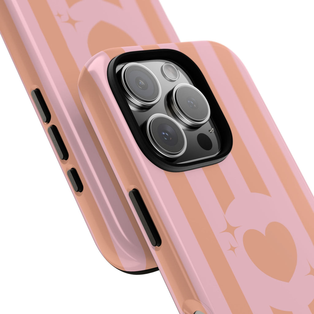 Princess Pink Striped Heart