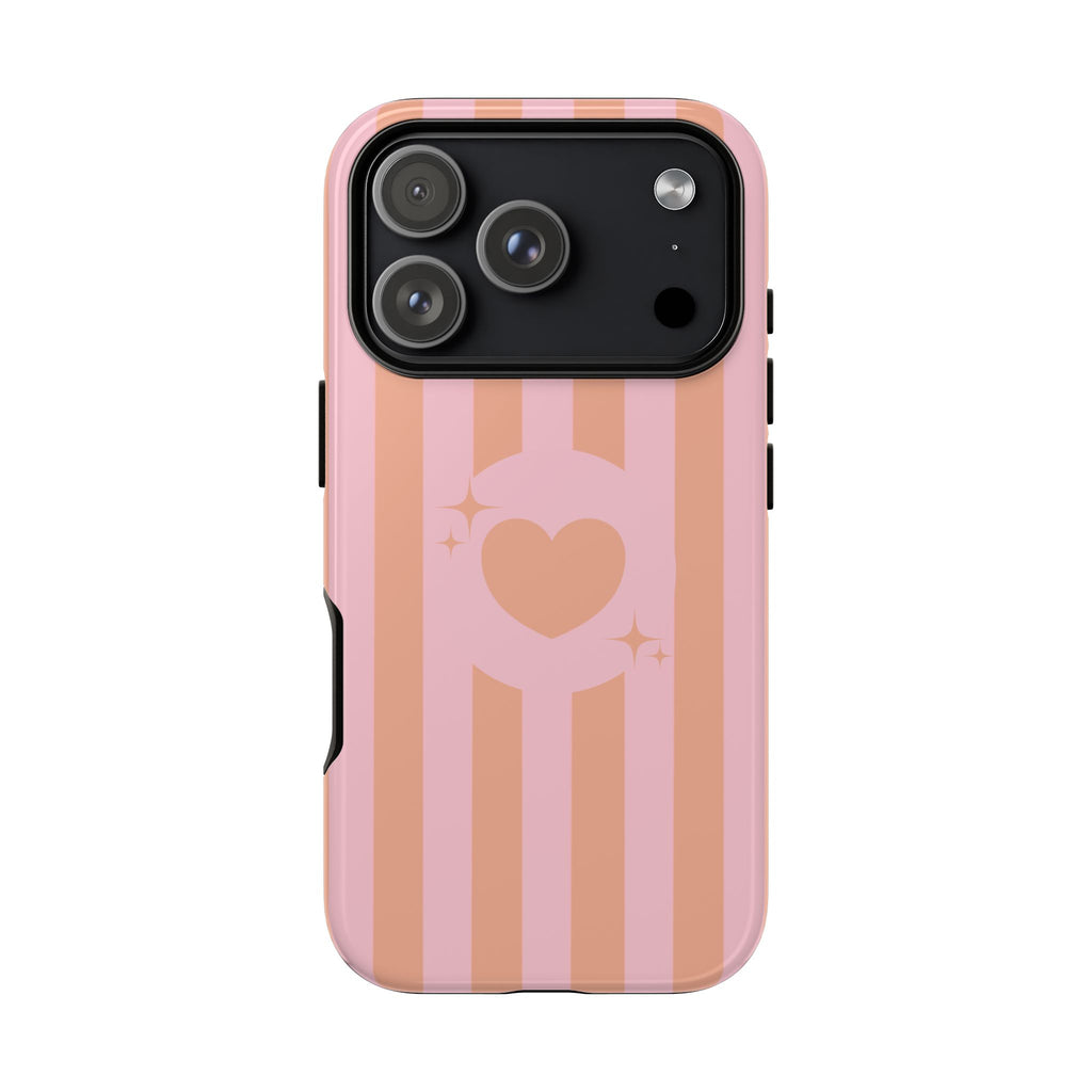 Princess Pink Striped Heart