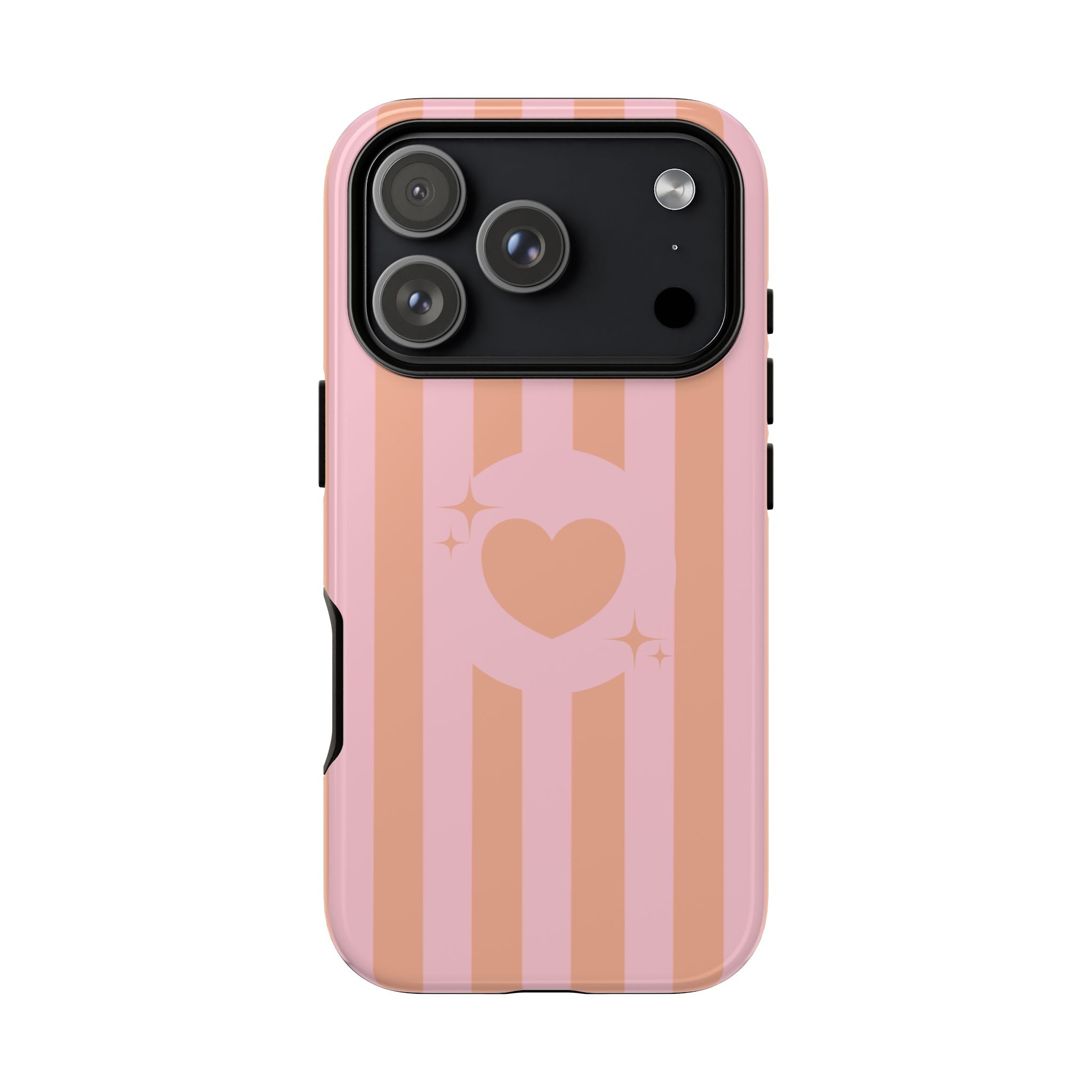 Princess Pink Striped Heart