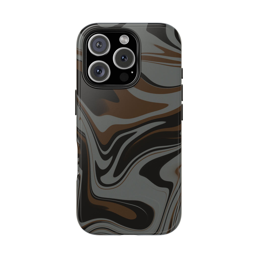Marbled Chocolate & Brown Swirl