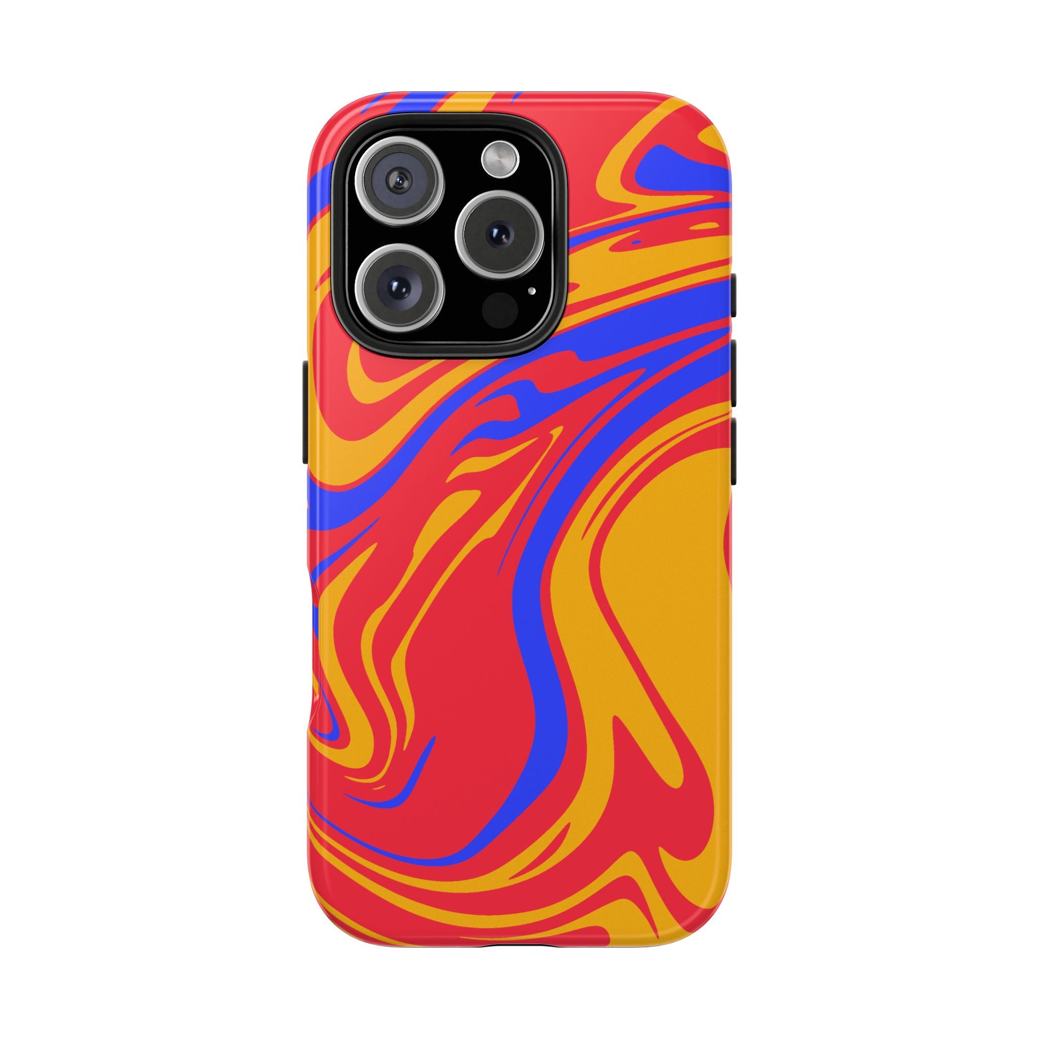 Vibrant Marbled Flame Swirl