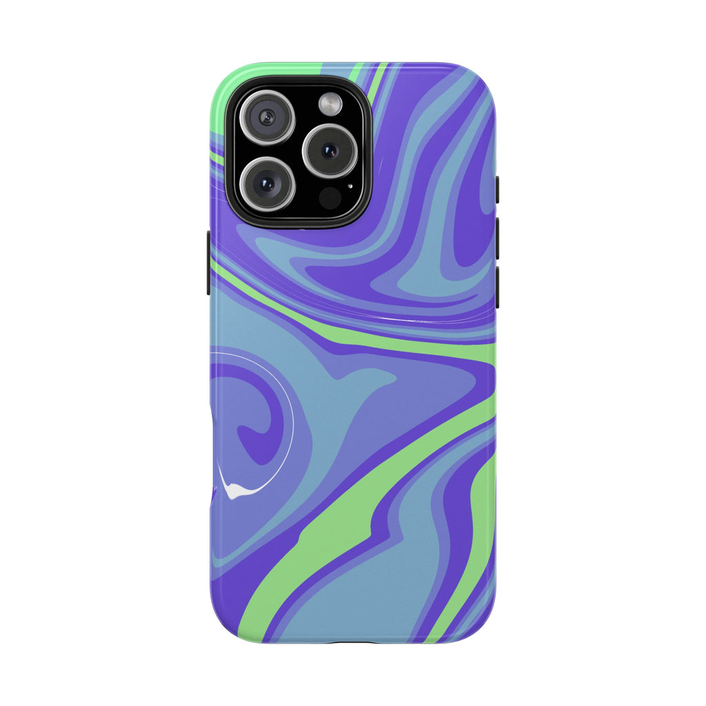 Purple & Lime Marble Swirl