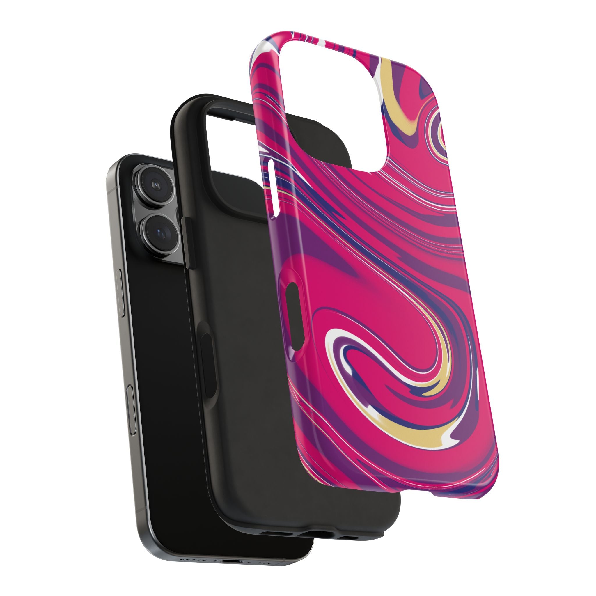 Purple & Pink Messy Marble Swirl