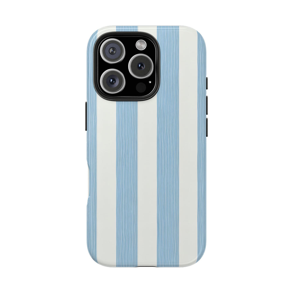 Striped Pastel Blue & White